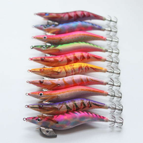 5 X PACKS OF 12cm YELLOW SEA FISHING MUPPETS/SQUID/ LURES.*